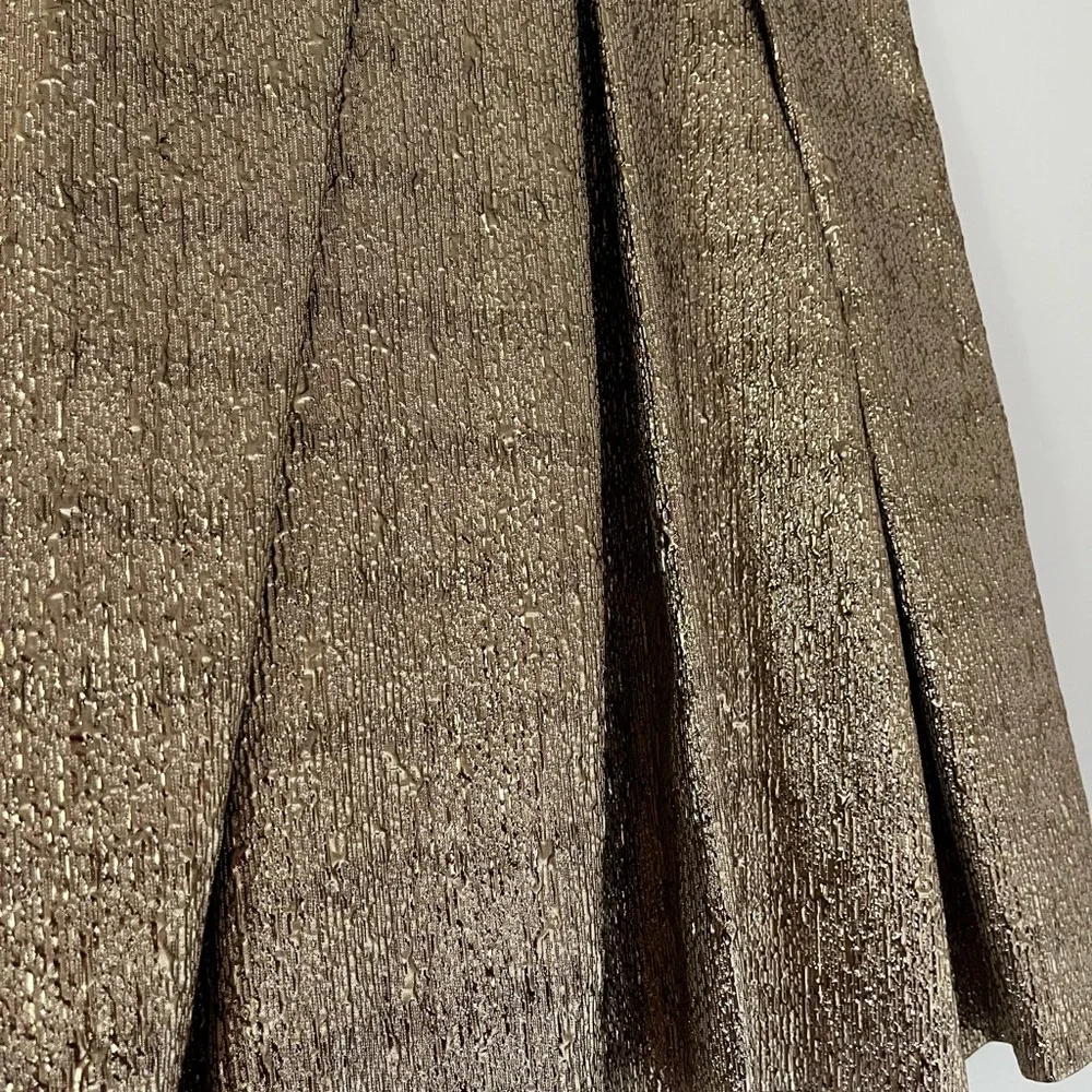 Eliza J Midi Bronze A-Line Skirt with Pockets - Picture 4 of 12